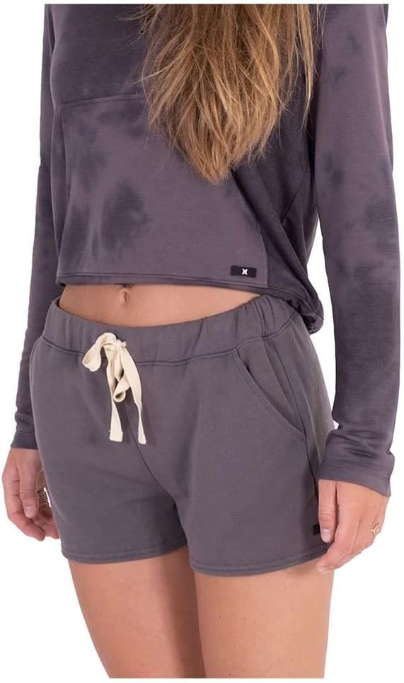 Hurley Womes Burn Out Fleece Short(Vintage Black)