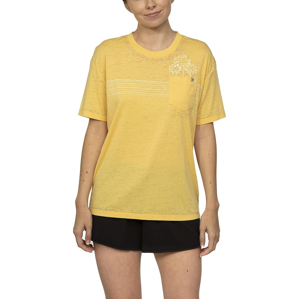 Hurley Women’s Moop Boyfriend Pocket Tee(Corn)