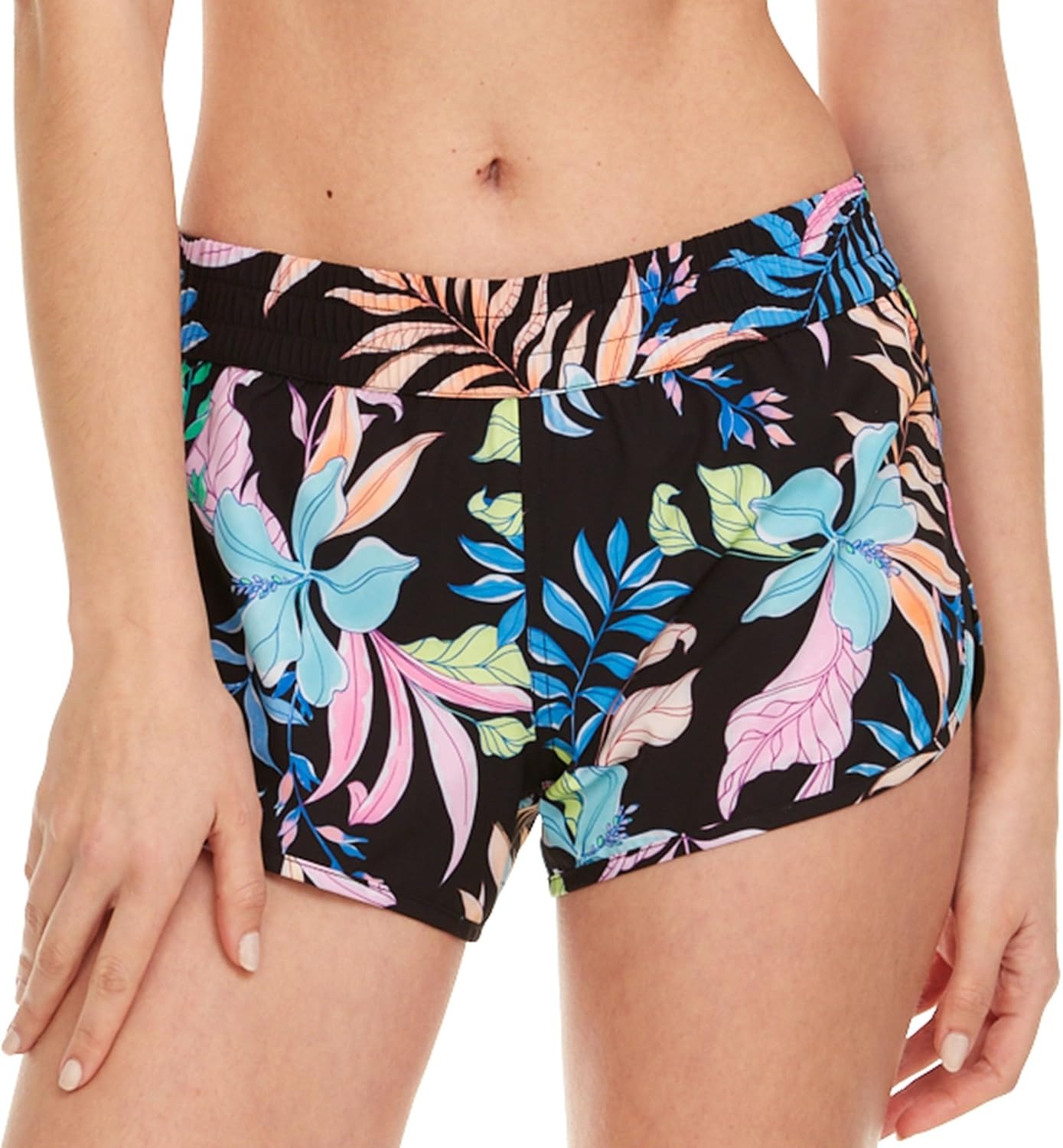 Hurley 3″ Swim Board Shorts for Women, Swim Shorts Women, Swimming Bottoms(Black Multi)