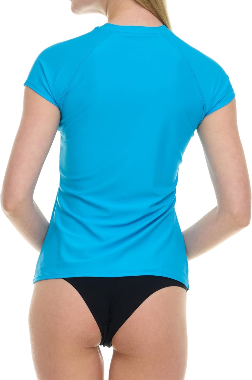 Hurley Rash Guard for Women, Short Sleeve Swim Shirts for Women Rashguard, UPF 50+ SPF & UV Protection(Turquoise)