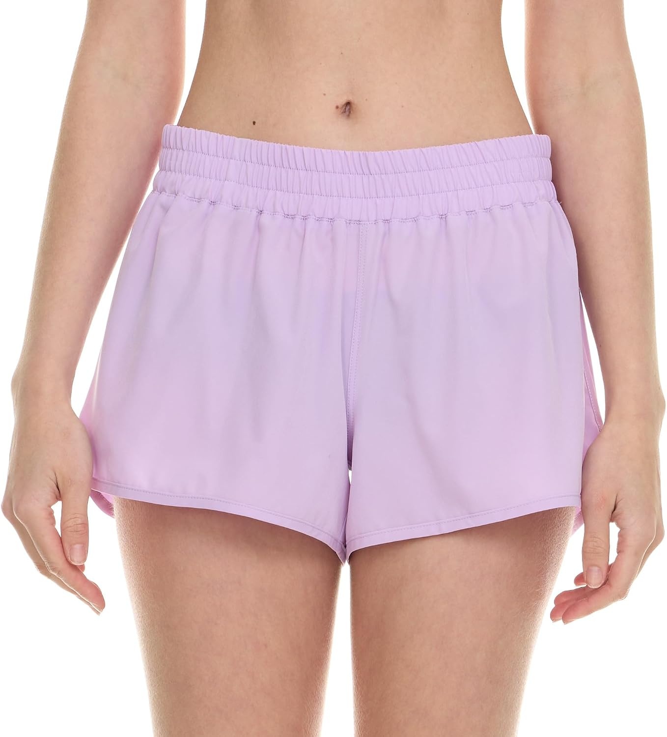 Hurley 3″ Swim Board Shorts for Women, Swim Shorts Women, Swimming Bottoms(Lilac)