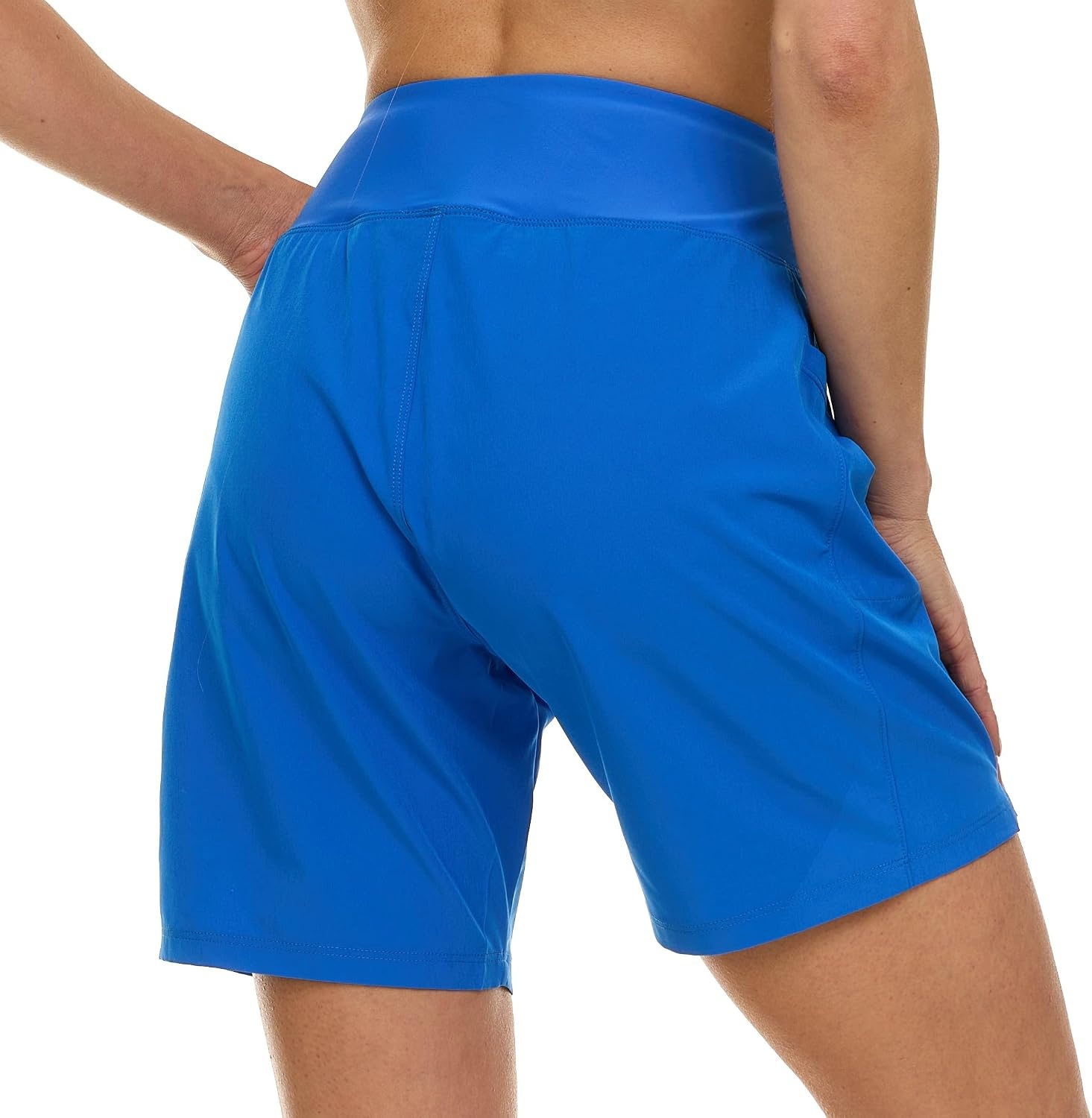 Hurley 5″/7″ High Waisted Swim Shorts Women, Board Shorts with Pockets & Inner Liner, Quick Dry Swim Trunk, UPF 50+(Oasis)
