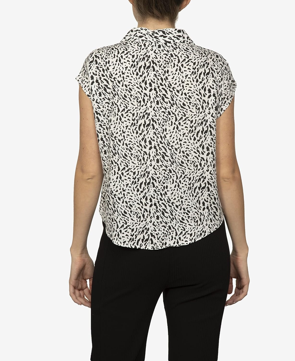 Hurley Womes Tie Front Button Down Woven(Animal Print)