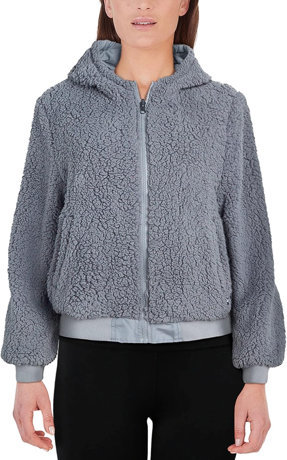 Hurley Women’s Jacket – Reversible Teddy Sherpa Bomber Jacket – Lightweight Windbreaker Coat for Women (S-XL)
