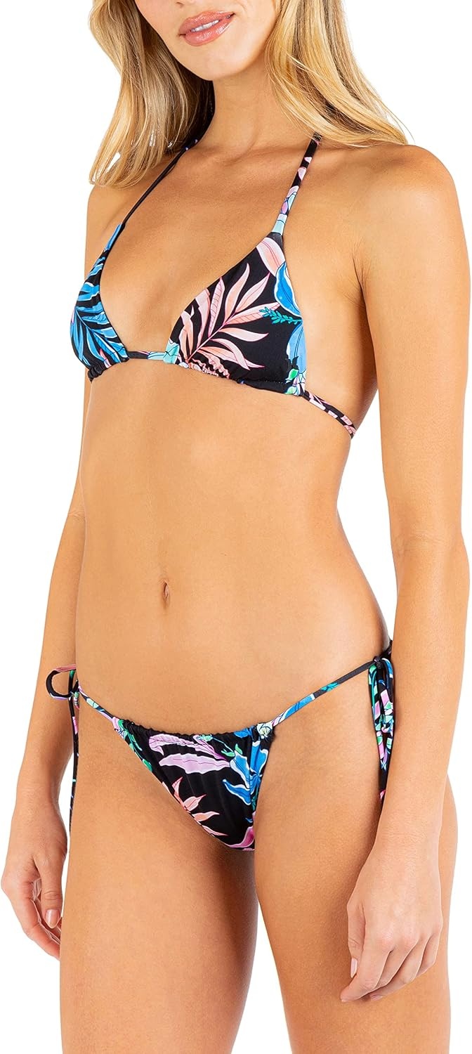 Hurley Women’s Slider Tie Side Cheeky Bottom(Lost Paradise)