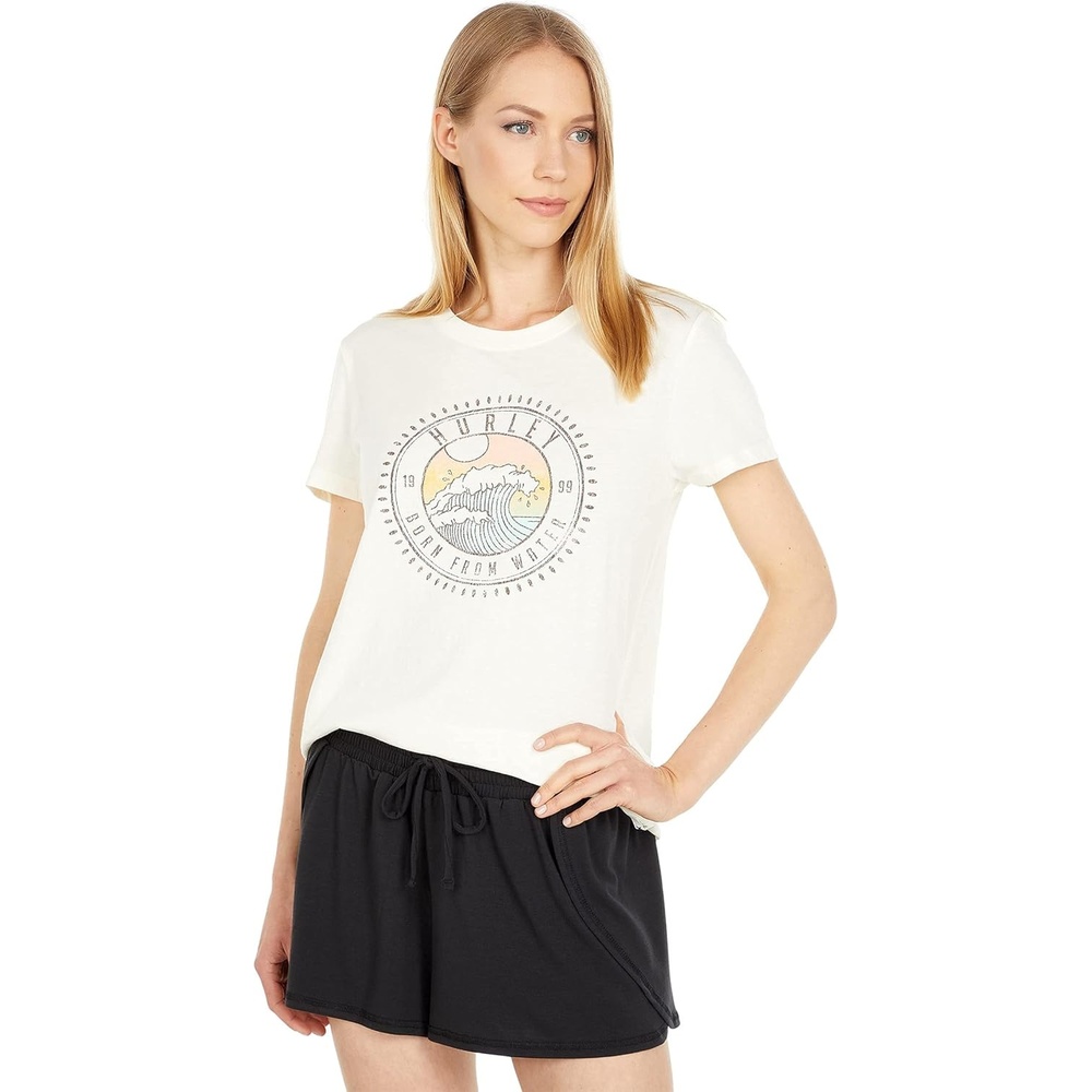 Hurley Womes Blewp Too Classic Crew Tee(Tofu)
