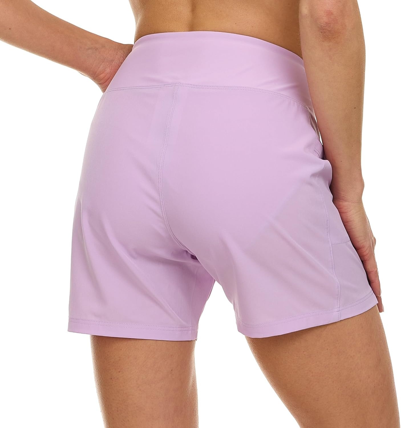 Hurley 5″/7″ High Waisted Swim Shorts Women, Board Shorts with Pockets & Inner Liner, Quick Dry Swim Trunk, UPF 50+(Lilac)