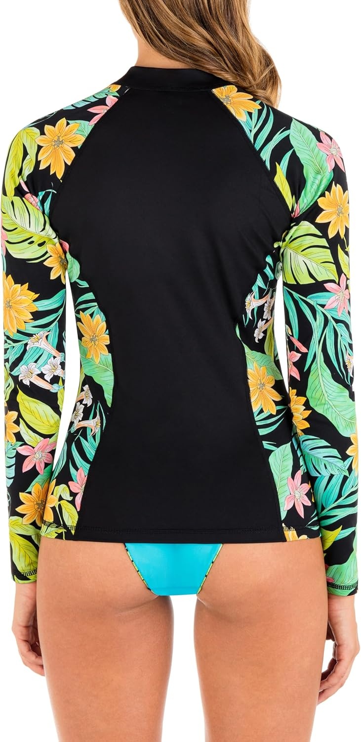 Hurley Womens Rash Guard TopRash Guard Shirt(Bloom Wash)