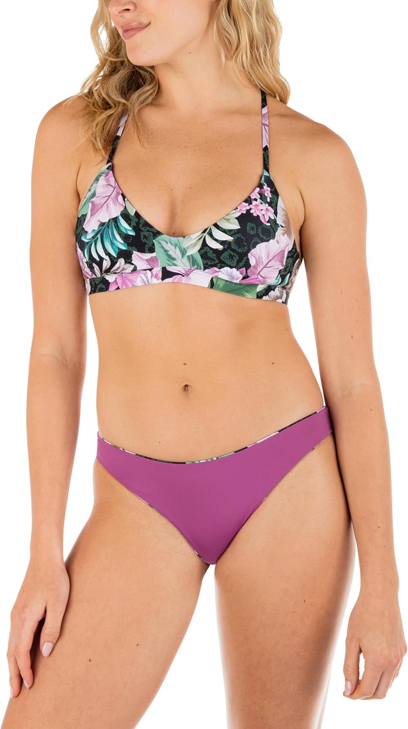 Hurley Women’s Moderate Bikini Bottom(Island Style Reversible)