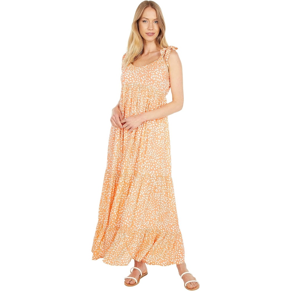 Hurley Womes Tiered Maxi Dress(Melon)