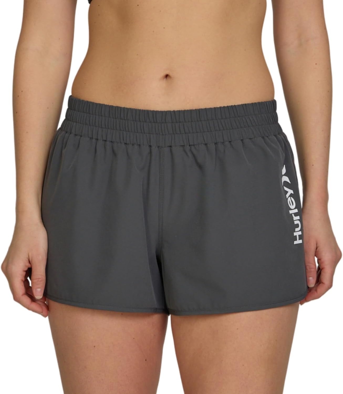 Hurley 3″ Swim Board Shorts for Women, Swim Shorts Women, Swimming Bottoms(Charcoal)