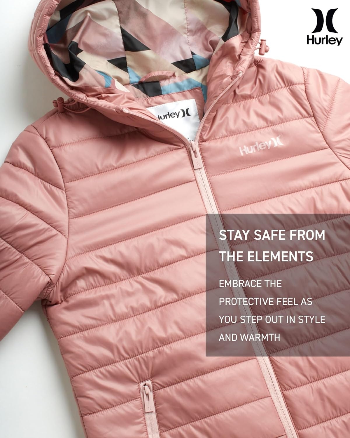 Hurley Women’s Jacket – Lightweight Quilted Packable Puffer Coat – Warm Packable Coat for Women (S-XL)