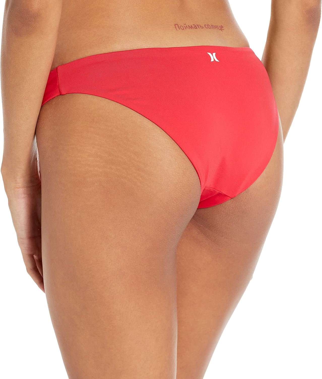 Hurley Women’s Moderate Bikini Bottom(Red Pepper)