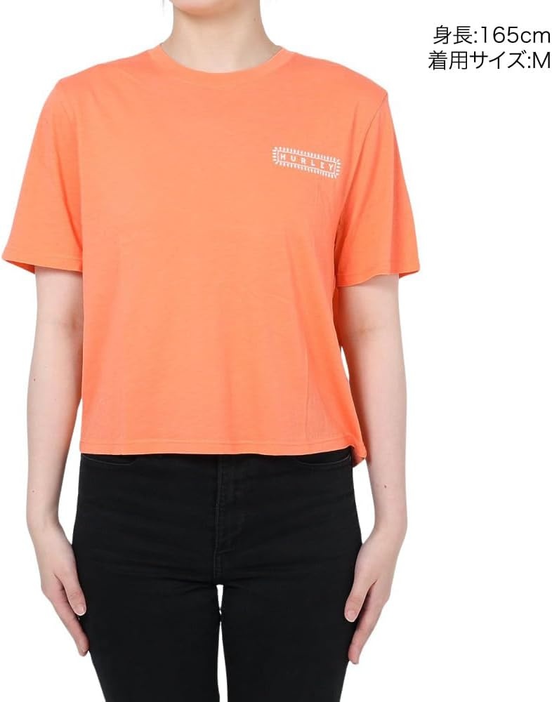 Hurley Womes Dew Drop Washed Cropped Tee(Melon)