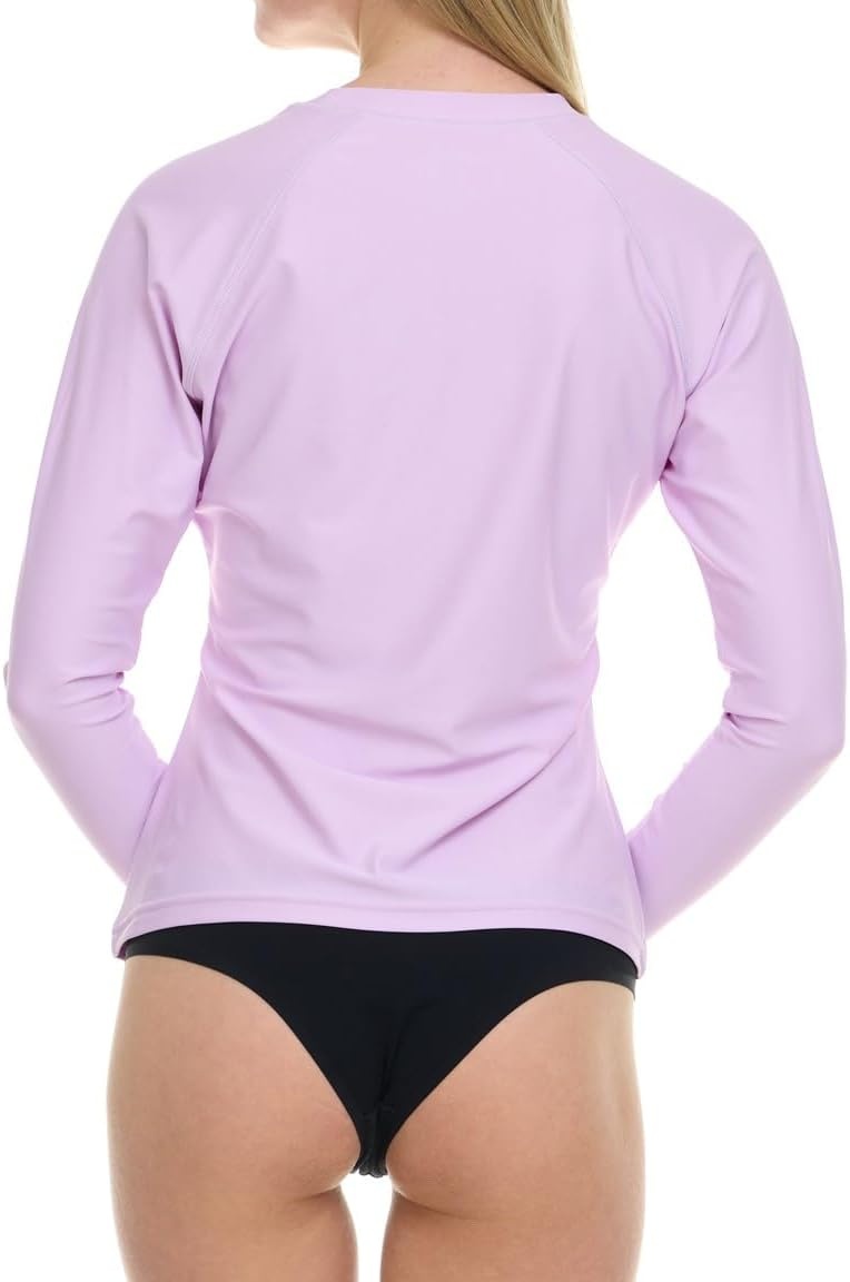 Hurley Rash Guard for Women, Womens Rash Guard Long Sleeve Shirts, Rashguard Swim Shirt Women UPF 50+ SPF & UV Protection(Lilac)
