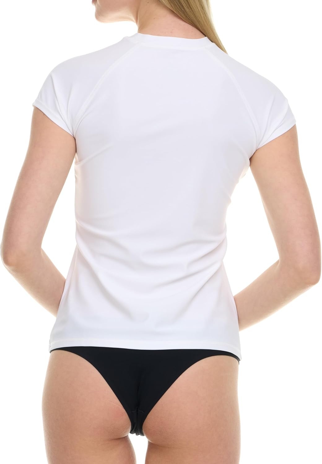 Hurley Rash Guard for Women, Short Sleeve Swim Shirts for Women Rashguard, UPF 50+ SPF & UV Protection(White)