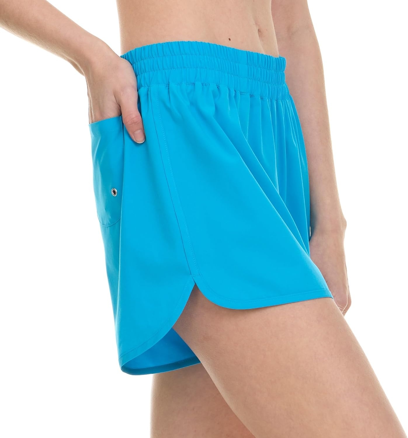 Hurley 5″ Swim Board Shorts for Women, Swim Shorts Women, Swimming Bottoms(Turquoise)