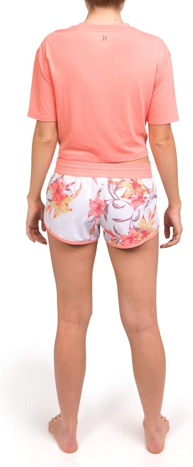 Hurley Womens Tie Front Active Tee(Crimson Bliss)