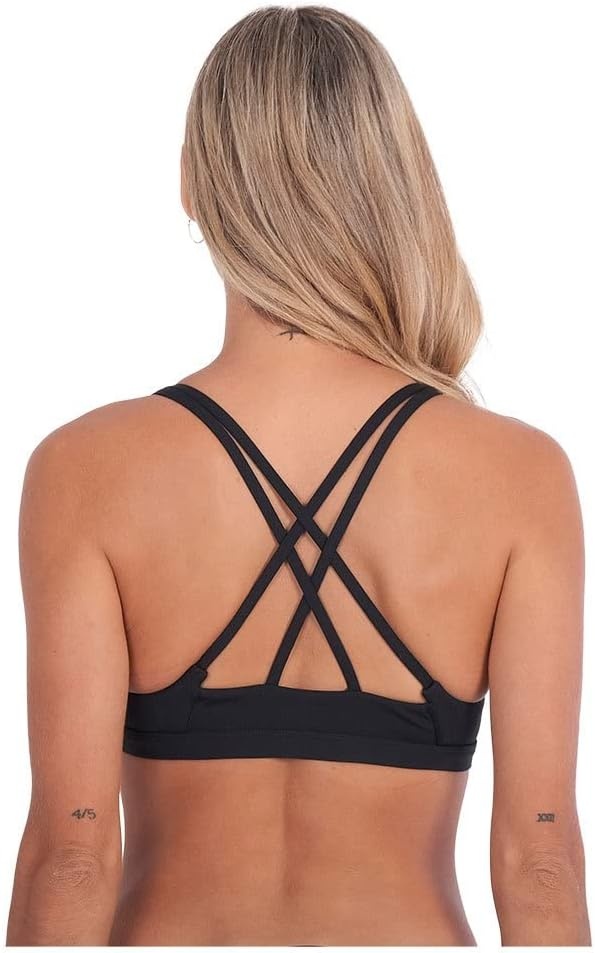 Hurley Women’s Standard Bikini Surf Top(Black)