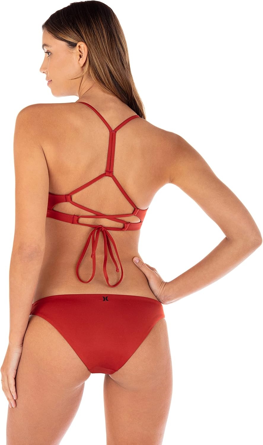 Hurley Women’s Moderate Bikini Bottom(Amber Gypsy Pink)