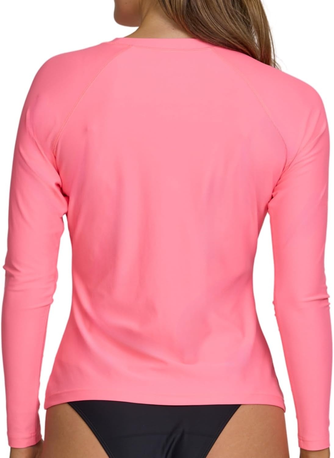Hurley Rash Guard for Women, Womens Rash Guard Long Sleeve Shirts, Rashguard Swim Shirt Women UPF 50+ SPF & UV Protection(Zil Pink)