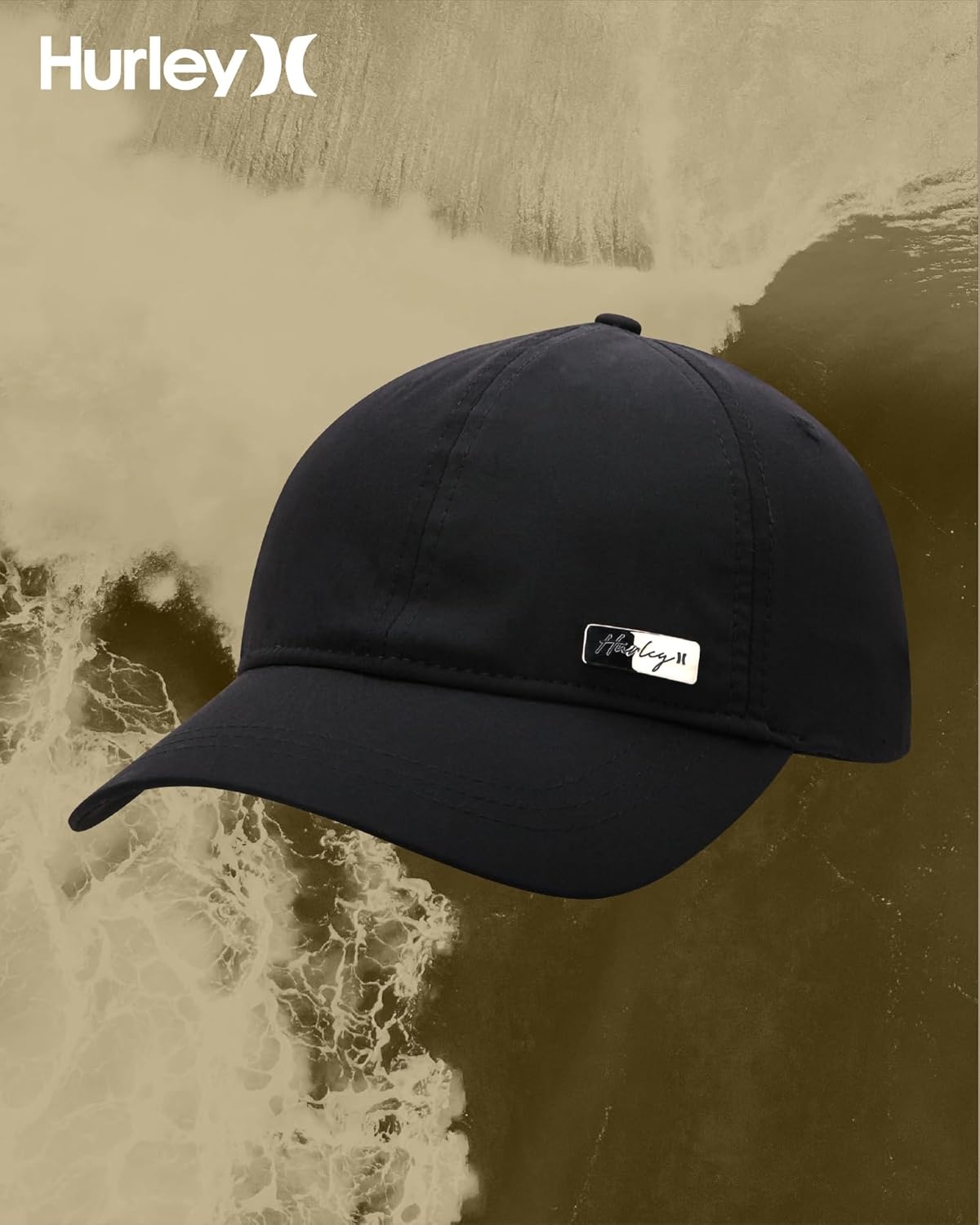 Hurley Women’s Baseball Cap – Casual Snap-Back Curved Trucker Hats for Women – Classic One Size Womens’ Trucker Baseball Hat(Black)