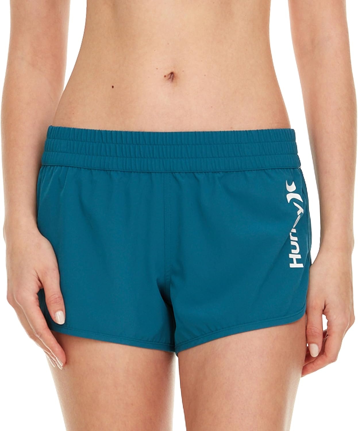 Hurley 3″ Swim Board Shorts for Women, Swim Shorts Women, Swimming Bottoms(Emerald)