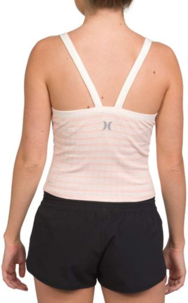 Hurley Womens Active Tank(Washed Coral Joanna Stripe)