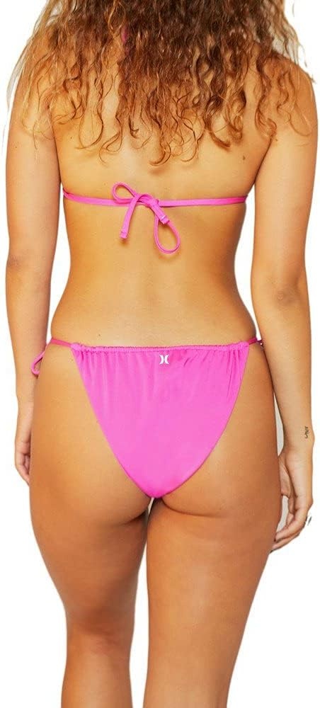 Hurley Women’s Slider Tie Side Cheeky Bottom(Hot Pink)