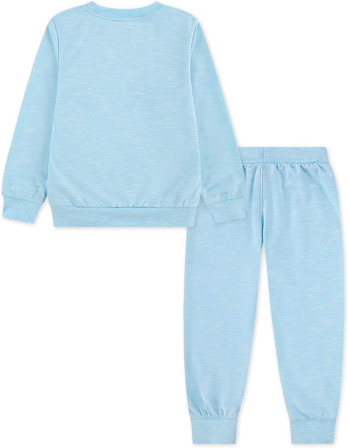 Hurley Baby Soft Basic Cloud Slub Crewneck Sweatshirt and Joggers 2-piece Outfit Set(Blue Ice)
