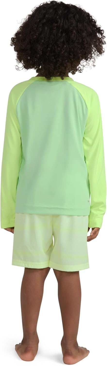Hurley Boys’ Baby and Toddler Boys’ Swim Suit 2-piece Outfit Set(Digi Lemon)