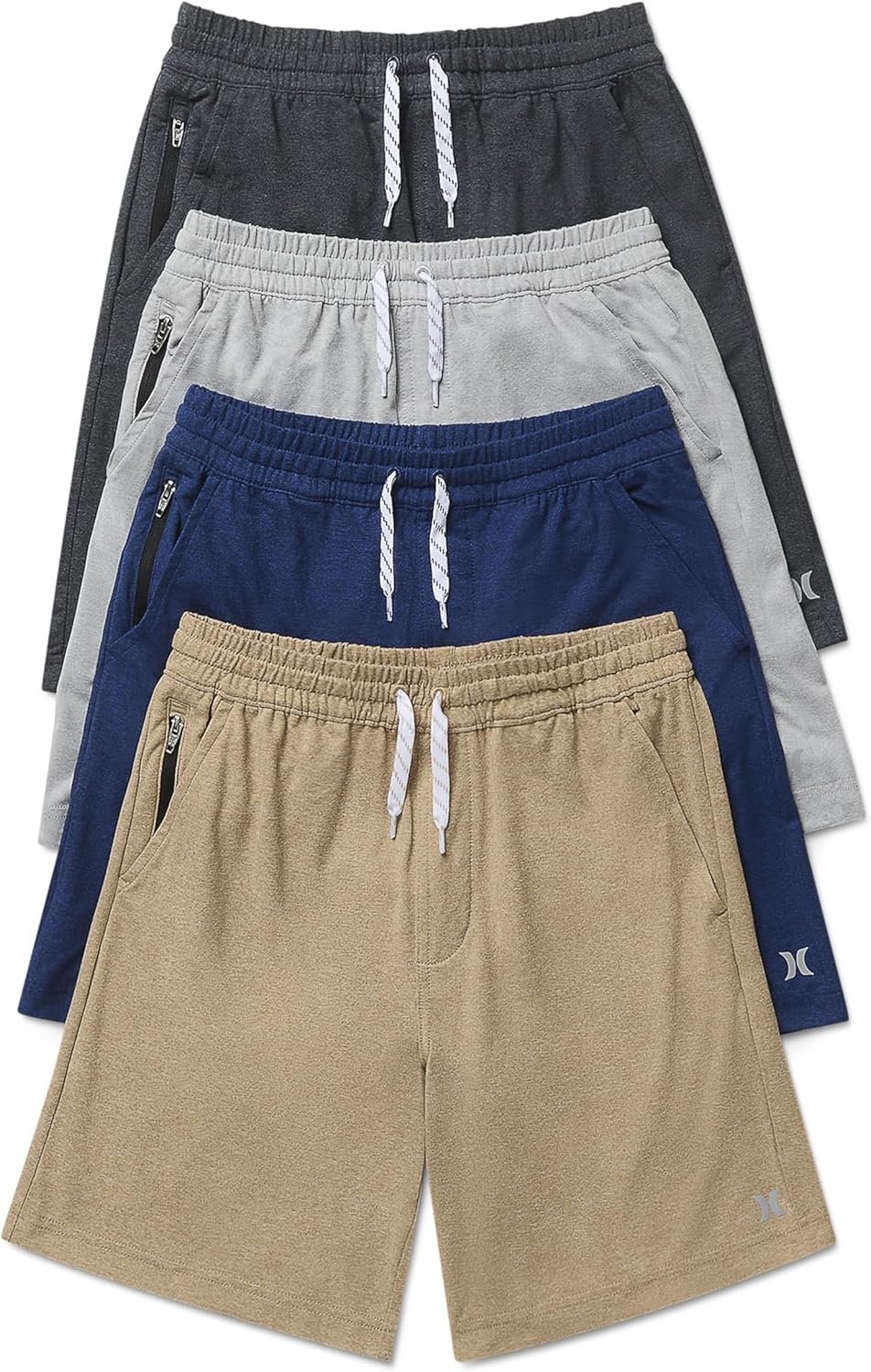Hurley Boys’ Soft Basic Pull on Shorts(Black Heather)