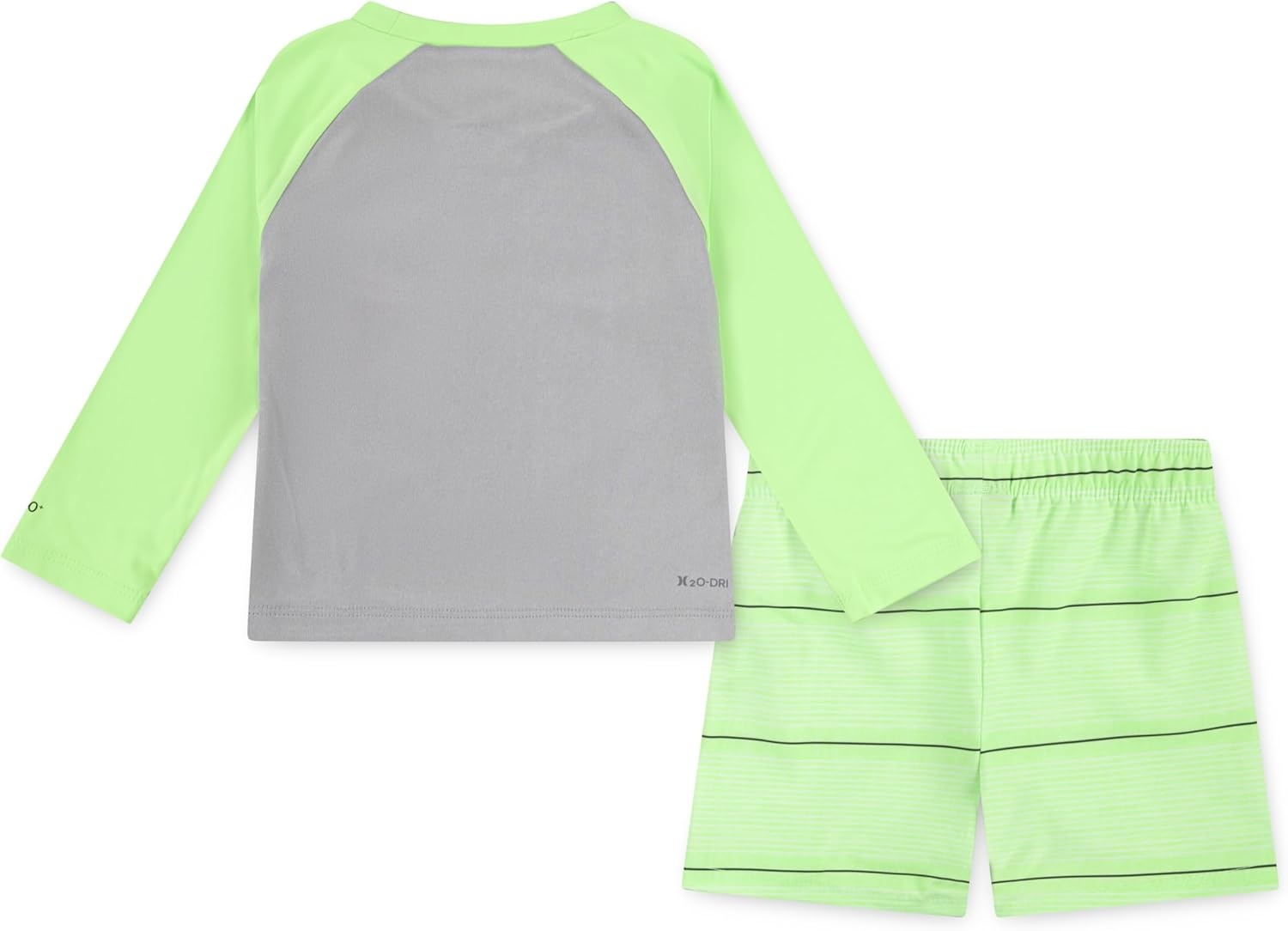 Hurley Boys’ Baby and Toddler Boys’ Swim Suit 2-piece Outfit Set(Flash Lime)