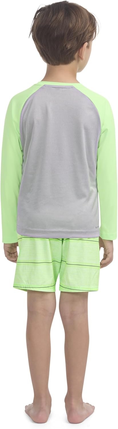 Hurley Boys’ Baby and Toddler Boys’ Swim Suit 2-piece Outfit Set(Flash Lime)