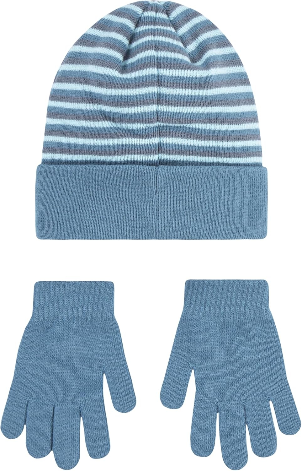 Hurley Kids’ Beanie and Glove Set(Rift Blue Striped)