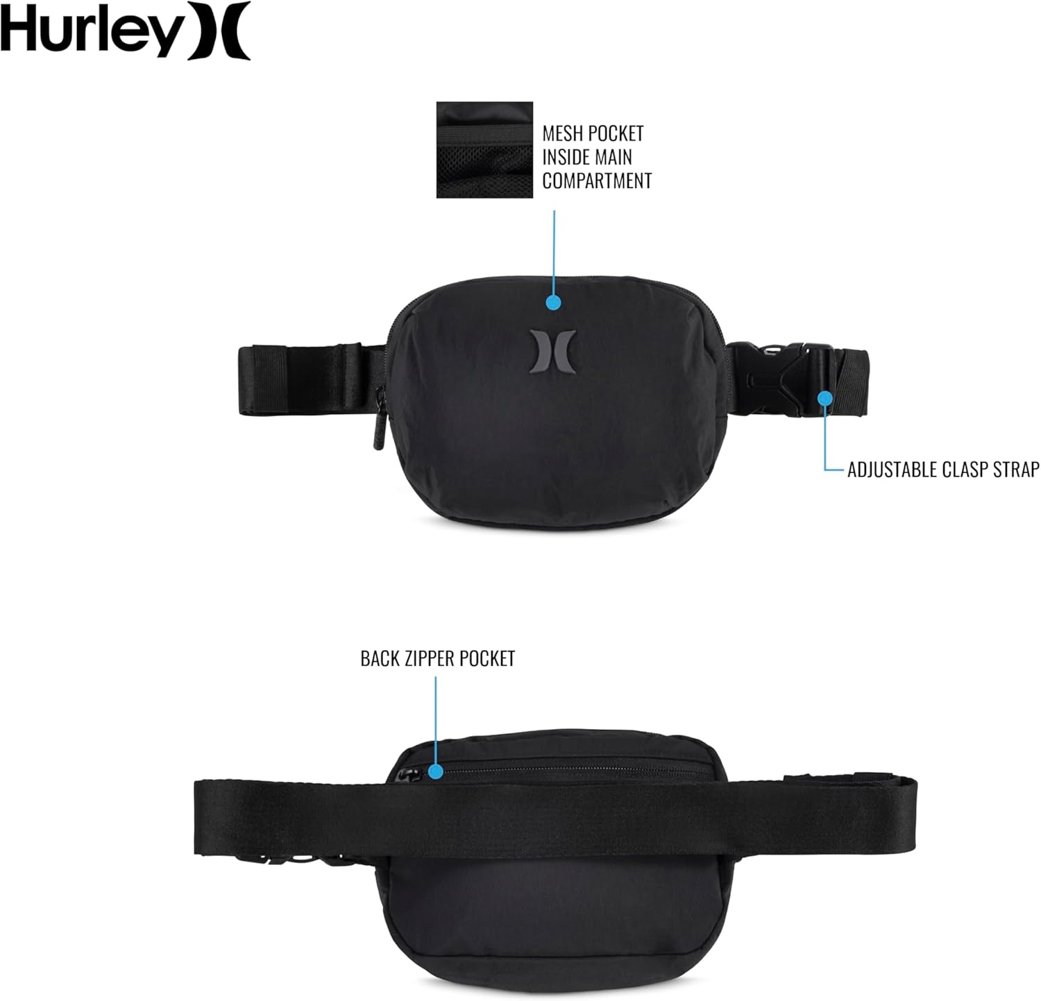Hurley Crossbody Bag(Black/Icon)