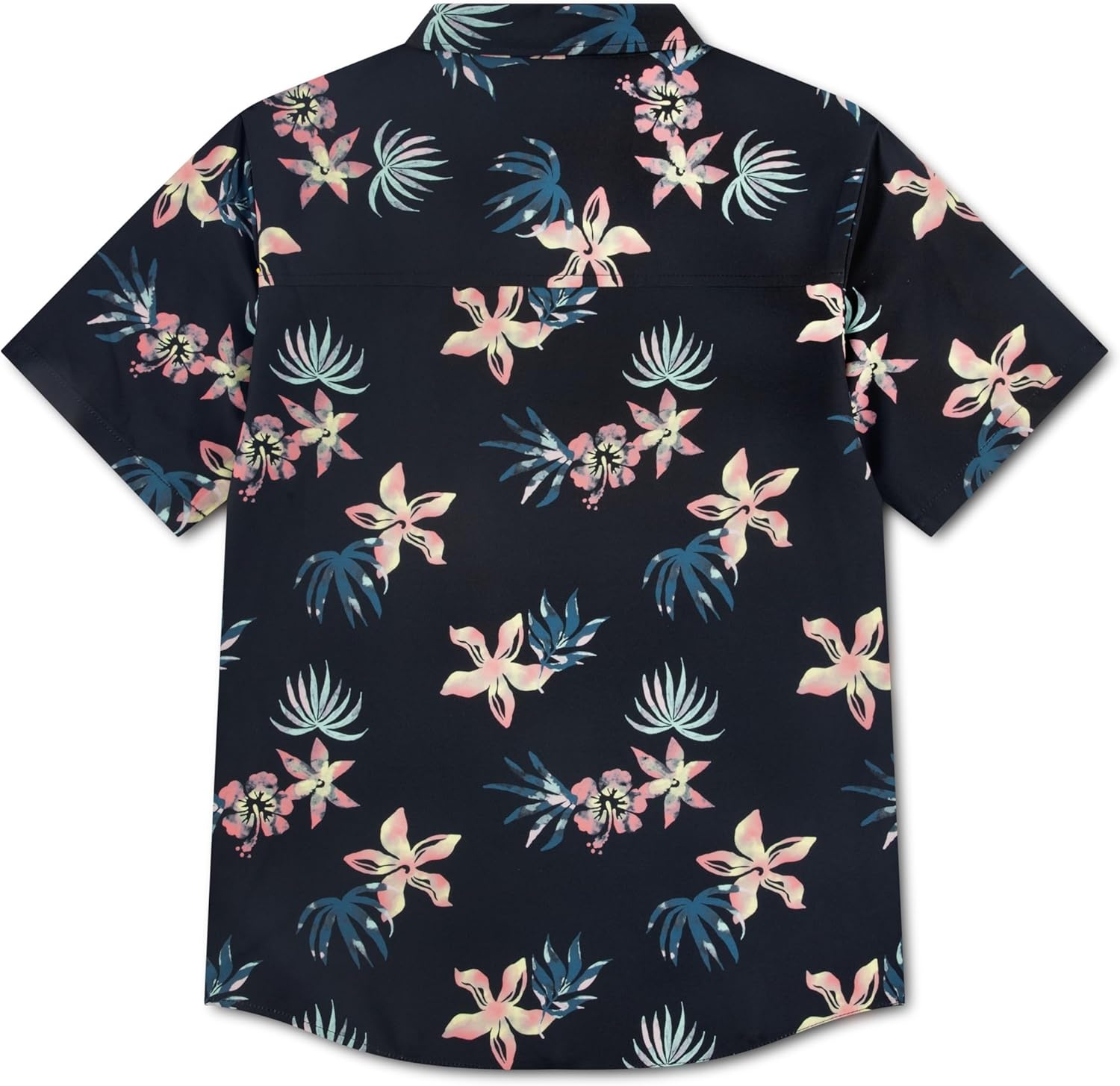 Hurley Boys’ Boys’ Woven Button Down Shirt(Black/Floral)