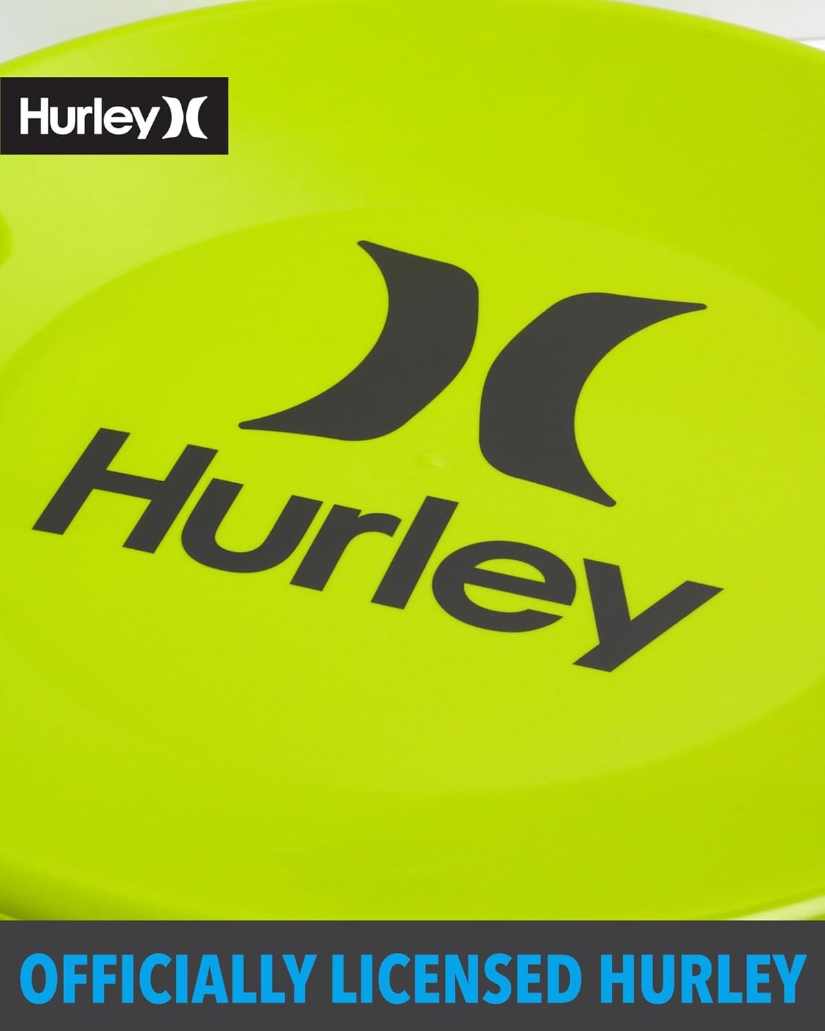 Hurley Winter Disc Sled – Cold-Resistant Heavy Duty Plastic Outdoor Snow Saucer Sled with Grip Handles for Kids and Adults