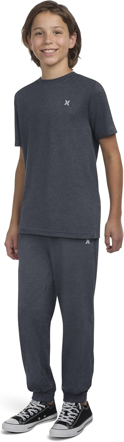 Hurley Boys’ Soft Knit Jogger Pants(Black Heather)