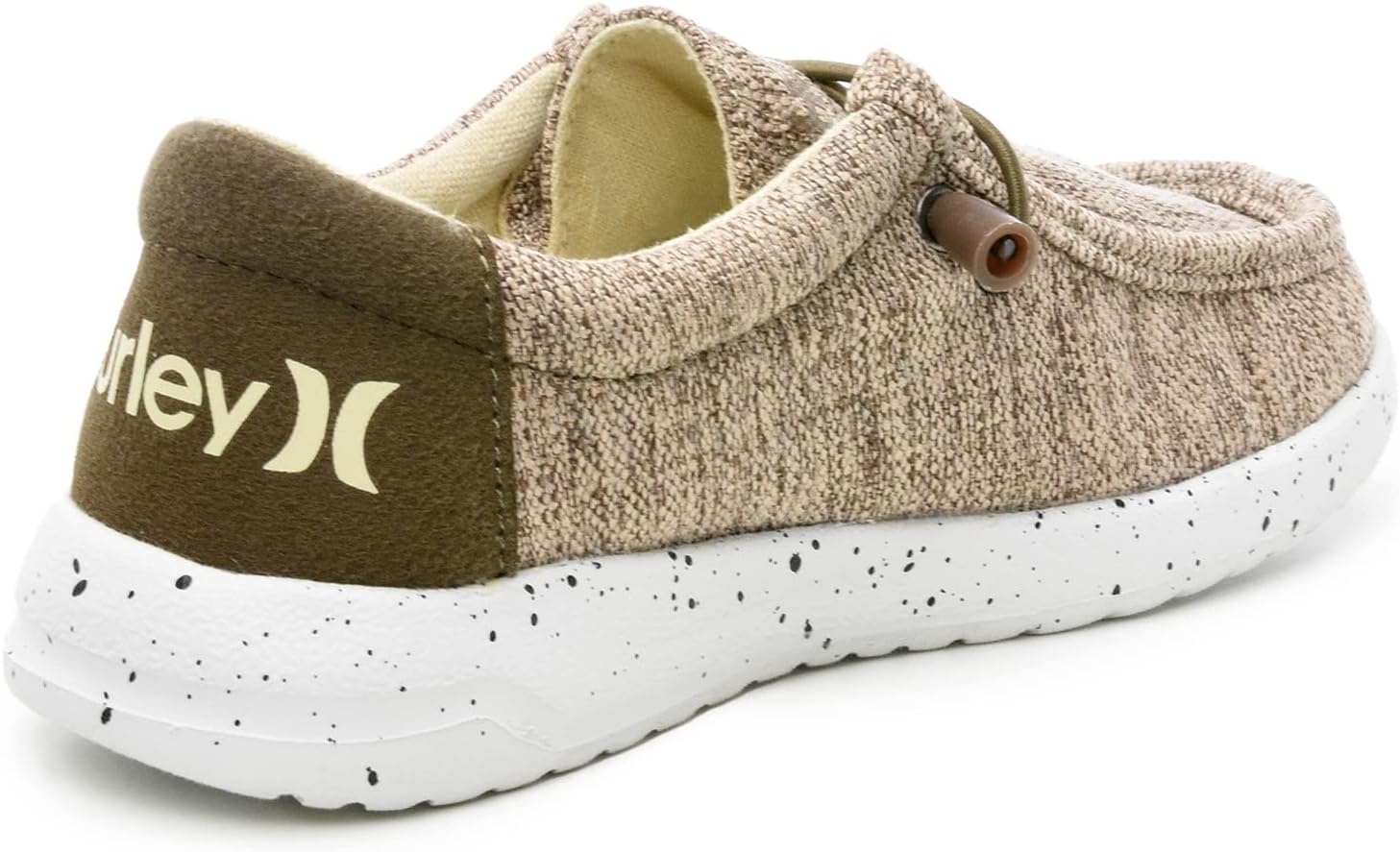 Hurley Kids Elastic Lace Loafers, Canvas Shoes for Boys & Girls – Comfortable, Durable, Stylish – Kid’s Fashion Sneakers, Wide Toe Shoes for Everyday Wear(Taupe)