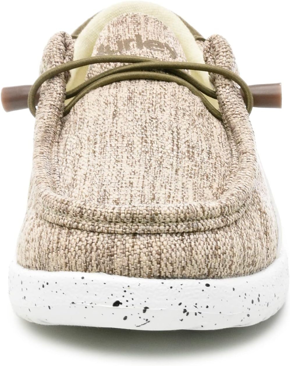 Hurley Kids Elastic Lace Loafers, Canvas Shoes for Boys & Girls – Comfortable, Durable, Stylish – Kid’s Fashion Sneakers, Wide Toe Shoes for Everyday Wear(Taupe)