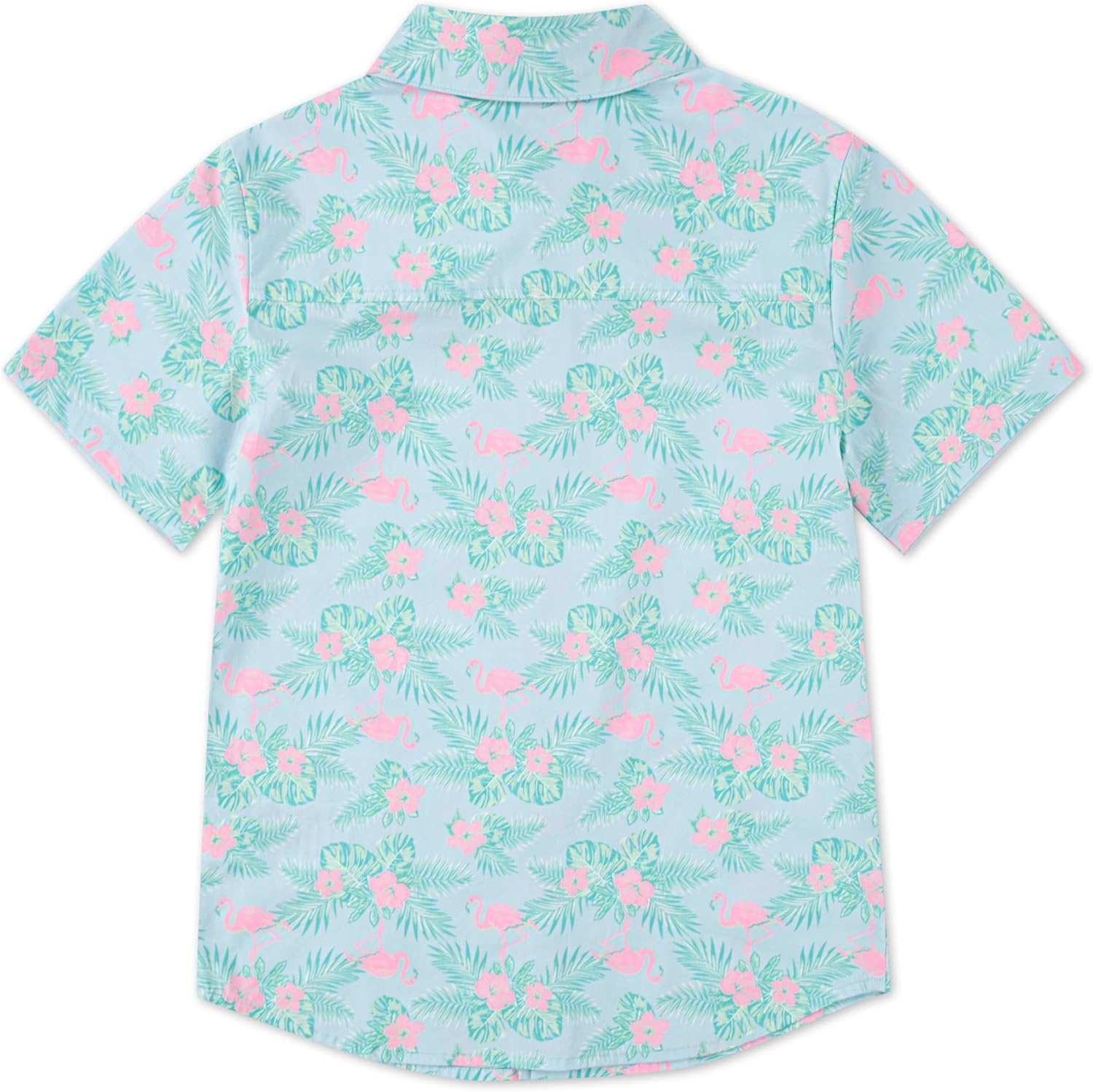 Hurley Boys’ Boys’ Woven Button Down Shirt(Blue Ice/Flamingo)