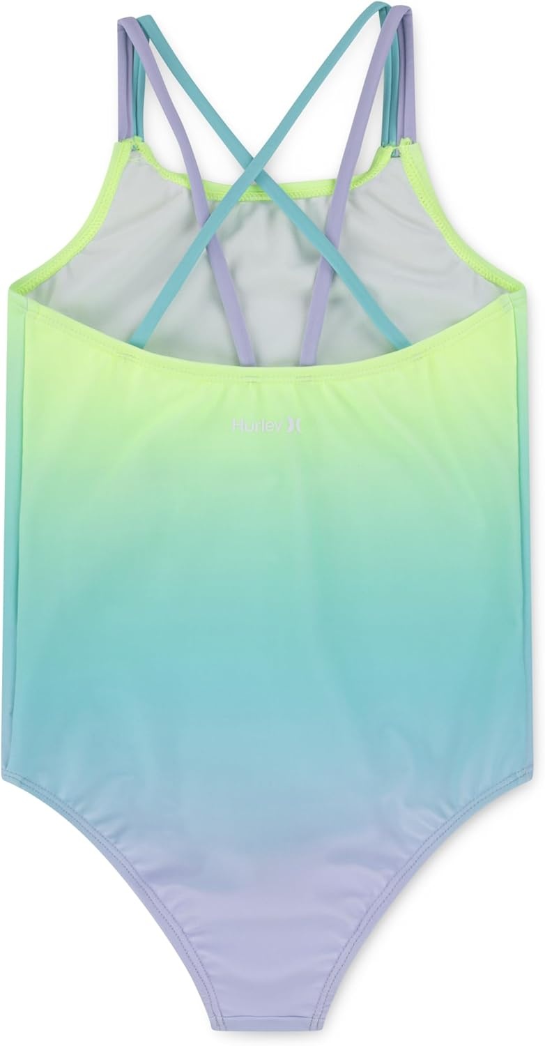 Hurley Girls’ One Piece Swimsuit(Aurora Green)