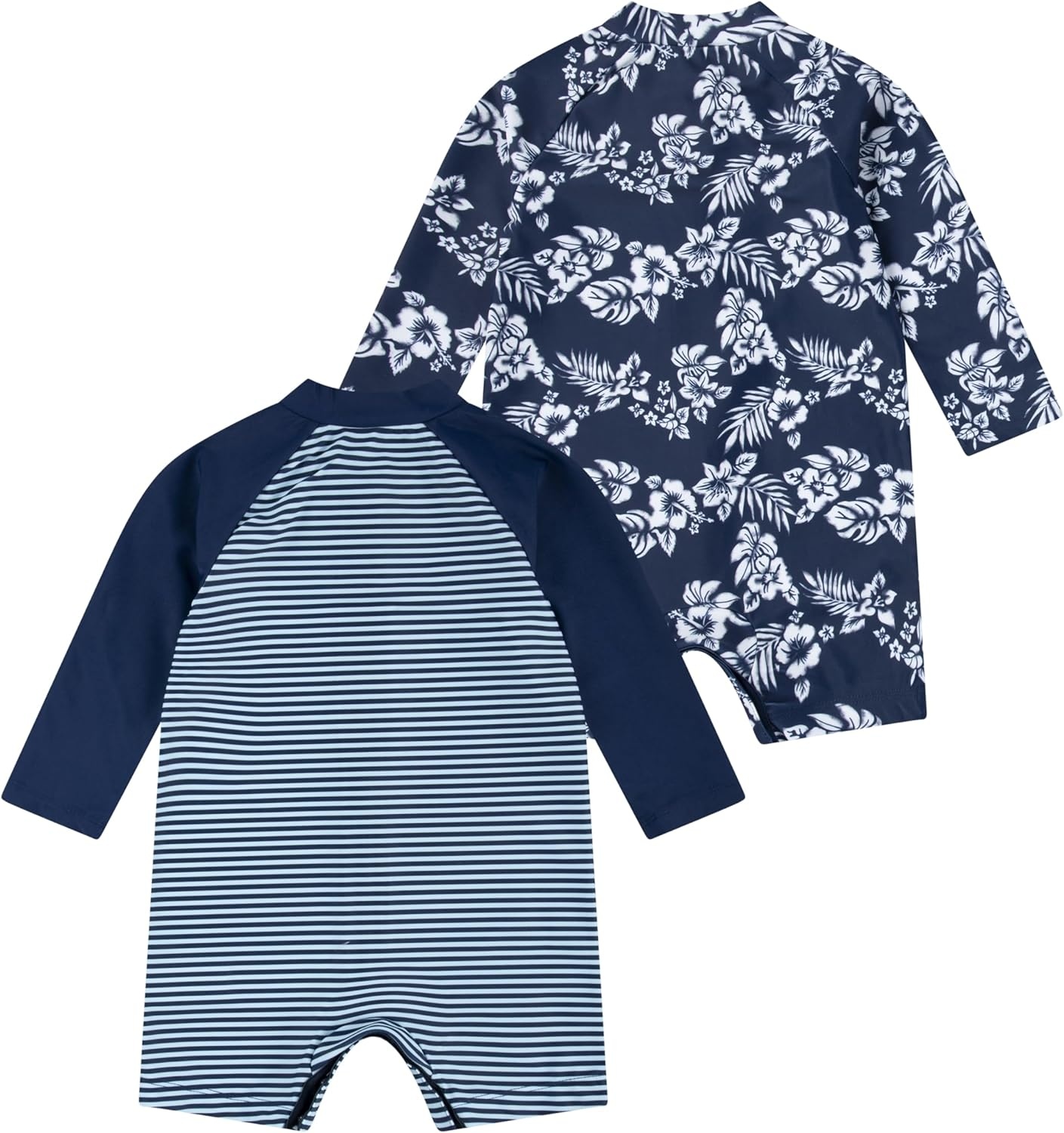 Hurley Baby 2-Pack Long Sleeve Rash Guard Coverall(Midnight Blue)