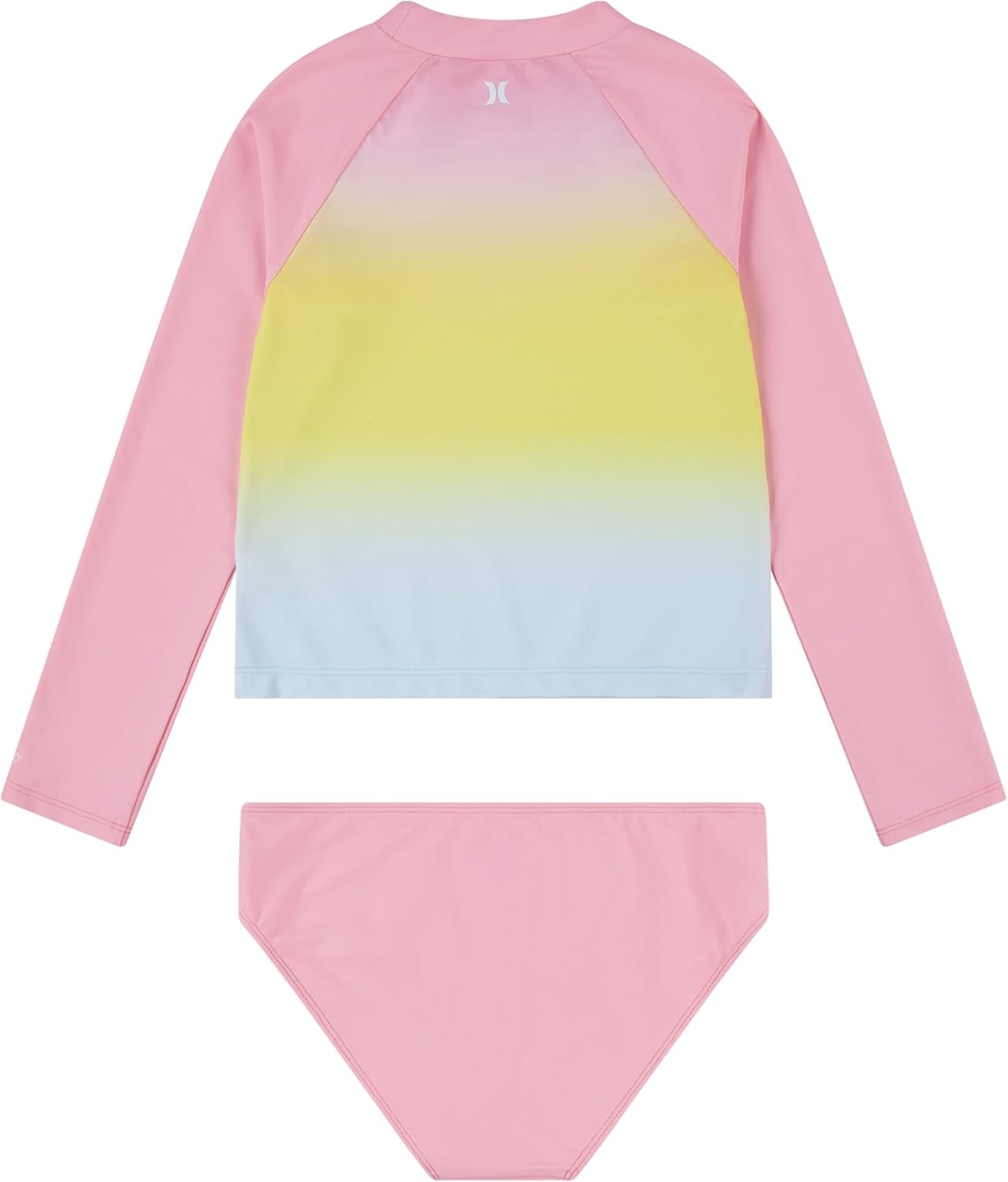 Hurley Girls Two-piece Rashguard Set (Big Kid)(Pink Flamingo)