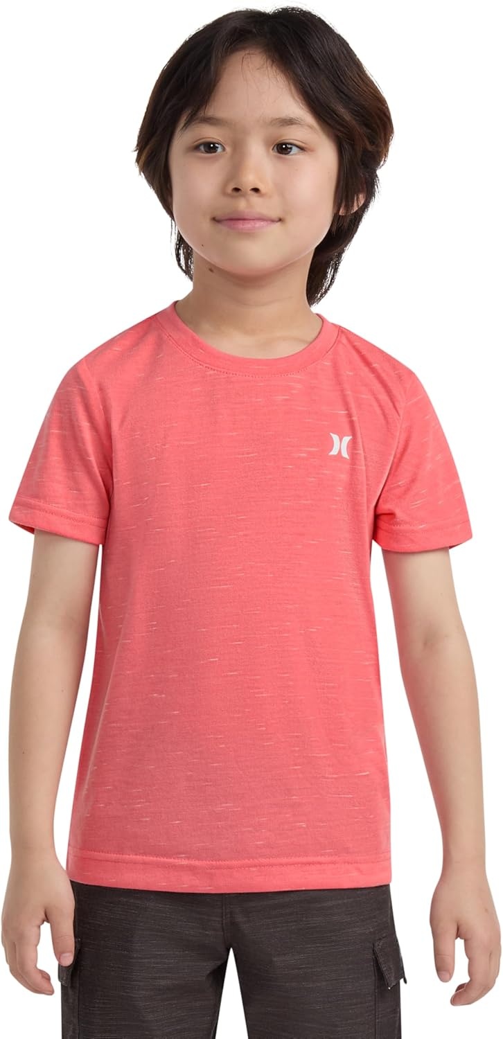 Hurley Boys’ Soft Basic Cloud Slub T-Shirt(Faded Coral)