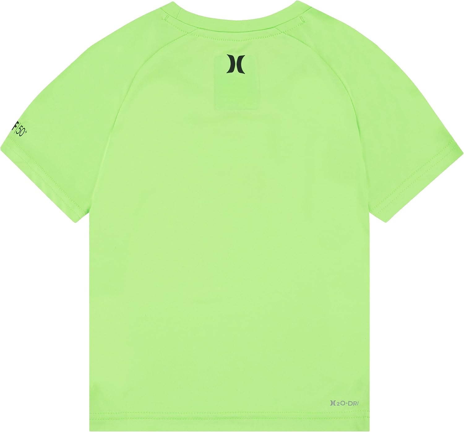 Hurley Boy’s Icon UPF 50+ Rash Guard Swim Shirt(Flash Lime/Icon)