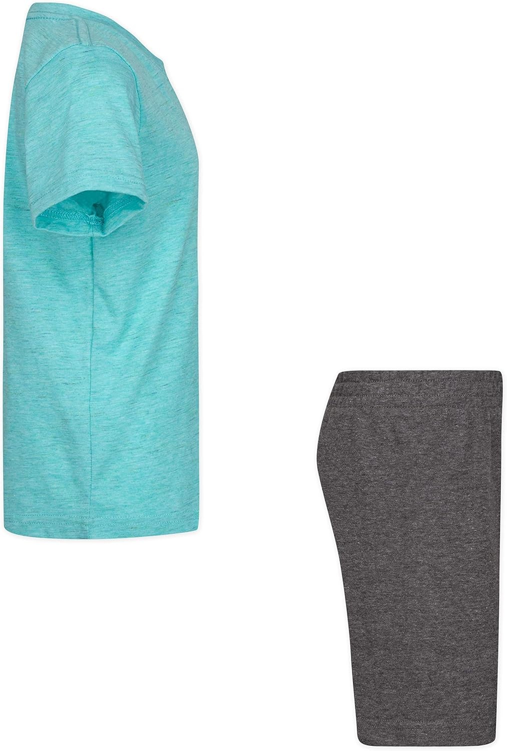 Hurley Baby and Toddler Boys’ Soft Basic Cloud Slub T-Shirt and Shorts 2-Piece Outfit Set(Aurora Green)