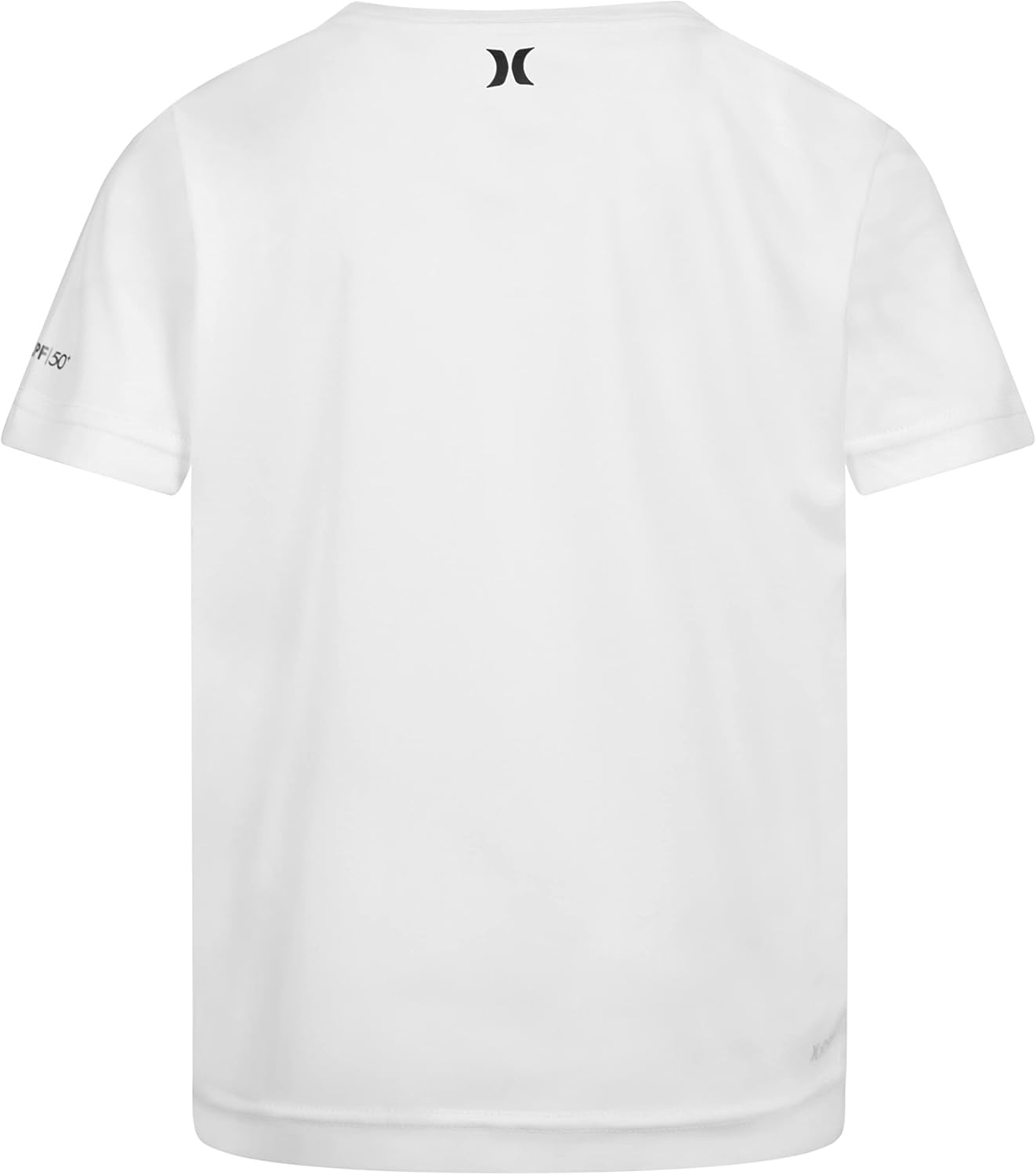 Hurley Boy’s Icon UPF 50+ Rash Guard Swim Shirt(White/Shark)