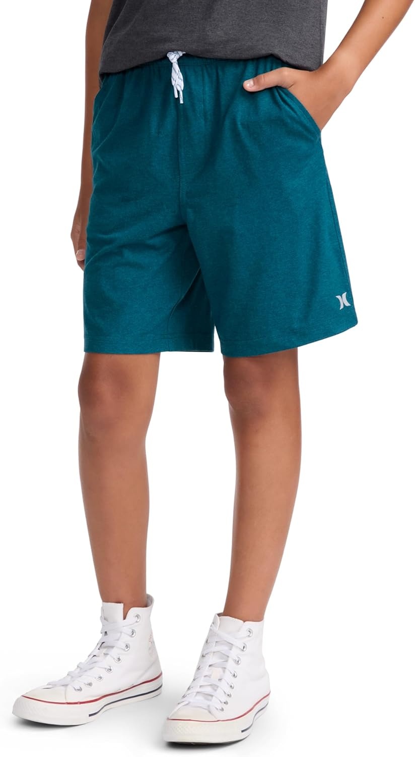 Hurley Boys’ Soft Basic Pull on Shorts(Deepwaters Heather)